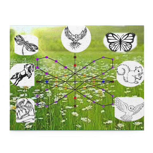 Animal Connection Crystal Grid Jigsaw Puzzle