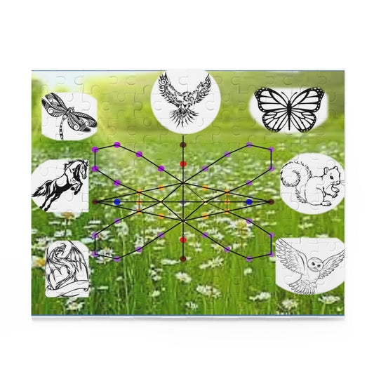 Animal Connection Crystal Grid Jigsaw Puzzle